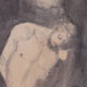 10 - Flagellazione — Studio rosso (da Caravaggio), 2006, cm. 38x22